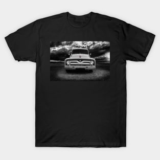 ford f100, front black and white T-Shirt